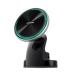 Joyroom Magnetic Wireless Car Charger Holder with LED Letter Ring -Silver