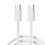 Joyroom S-A45 Ben Series 60W Braided Fast Charging Type-C to Type-C Data Cable, 1 Meter Length, White