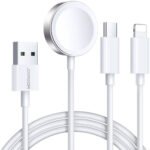JOYROOM S-IW008 3IN1 CABLE USB-A / MAGNETIC CHARGER, USB-C, LIGHTNING 1.2M WHITE