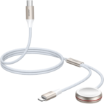 JOYROOM S-IW011 2IN1 CABLE USB-C / LIGHTNING, INDUCTIVE CHARGER FOR APPLE WATCH 1.5M WHITE