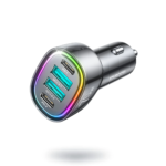 JOYROOM JR-CL29 FAST CAR CHARGER WITH RGB - 70W - BLACK
