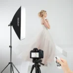 ⁦Andoer Studio Photography Softbox RGB LED Light Kit Including 20*28 Inch Softbox * 2/ 5500K 35W LED Light * 2/ Color Filters * 6(Red/Yellow/Blue)/ 2M Light Stand * 2/ Wireless Remote Control⁩ - الصورة ⁦3⁩