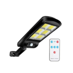 Solar Induction Street Lamp with Motion Sensor, 2-Lighting Levels, and a Remote Control in 3-Operating Modes