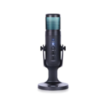 RGB Condenser Microphone for iPhone Android laptop Computers Professional USB Mic with Earphone jack for Gaming Streaming Video