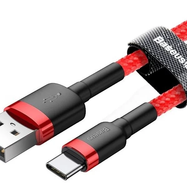 Cable Baseus Cafule cable USB-C 3A<span> - </span>Red, 1 meter
