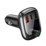 Car charger Baseus FM Transmitter T typed Bluetooth 5.0, 2xUSB, USB-C, microSD
