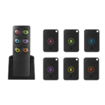 Key Finder - Wallet Tracker, Key Finders & Trackers with 80dB Noise Sound and 6 Receivers (Black)