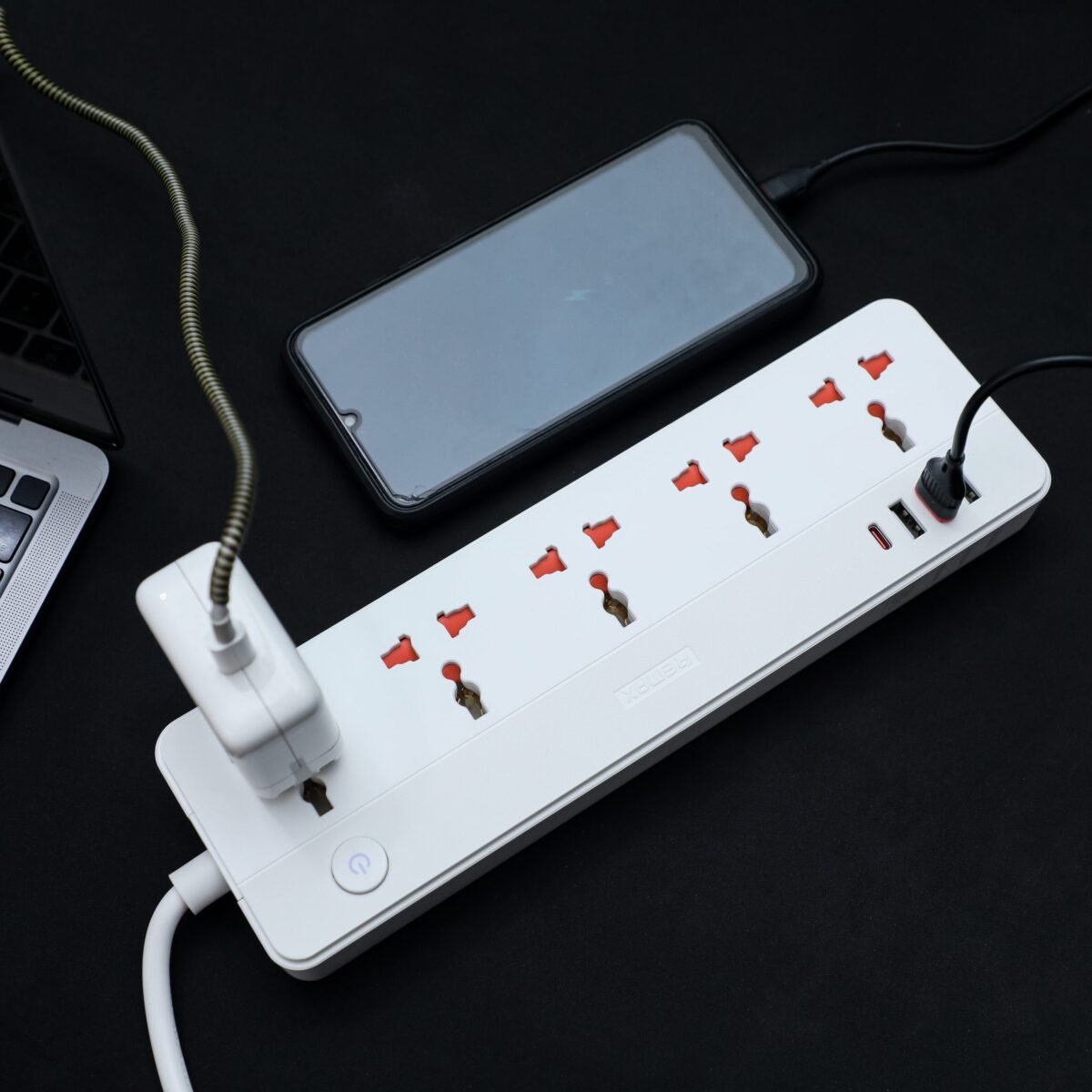 REMAX RP-U160 Kiddy Series 5-Outlet Power Socket (30W, 3A1C) – White - Image 4
