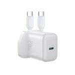 JOYROOM JR-TCF20 PD 20W Fast Charger with Cable – White (EU/UK Plug)
