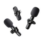 REMAX K10 2.4GHz Wireless Lavalier Microphone – Type C One-to-Two Mini Mic for Android & PC