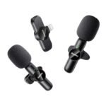 REMAX K10 2.4GHz Wireless Lavalier Microphone – Lightning Dual Mic for iPhone & iPad