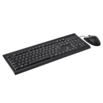 Wired Keyboard and Mouse Combo – Full-Size, Spill-Resistant, USB Plug-and-Play - Arabic and English