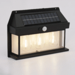 LED BK-888-3  3W Solar Interaction Wall Lamp – Motion Sensor, Waterproof, 600 Lumens - Black