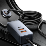 ⁦Baseus 120W Multi USB Fast Car Charger 4-Port 3 USB+1 Type-C PPS 120W CCBT-B0G⁩ - الصورة ⁦6⁩