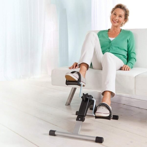 BLEQYS Mini Pedal Exerciser Cycle Bike with LCD Counter – Foldable Exercise Bike for Legs & Arms
