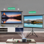 ⁦Tripod Screen Portable Projector Screen – Indoor & Outdoor Projection⁩ - الصورة ⁦4⁩