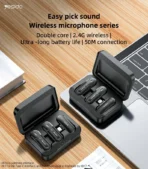 ⁦Yesido 2.4GHz Wireless Microphone Set⁩ - الصورة ⁦7⁩