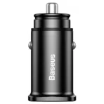 Baseus Intelligent Car Charger 30W Dual Port USB + Type-C Aluminum Alloy