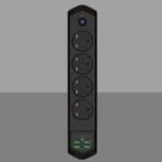 10-Outlet Surge Protector Power Strip - 4 USB and 2 Type-C Ports – 2M Cable - Image 3