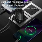 ⁦Yesido Compact Dual-Port 20W Fast Charger with USB-C & USB-A + 1m PD Cable⁩ - الصورة ⁦4⁩