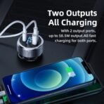 Remax - Salo Series 58.5W PD+QC Car Charger & Dual Port with Voltage Display - Image 2