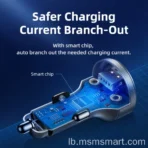 Remax - Salo Series 58.5W PD+QC Car Charger & Dual Port with Voltage Display - Image 3