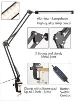 Swing Arm LED Desk Lamp With Hook - Image 3