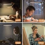 Swing Arm LED Desk Lamp With Hook - Image 2