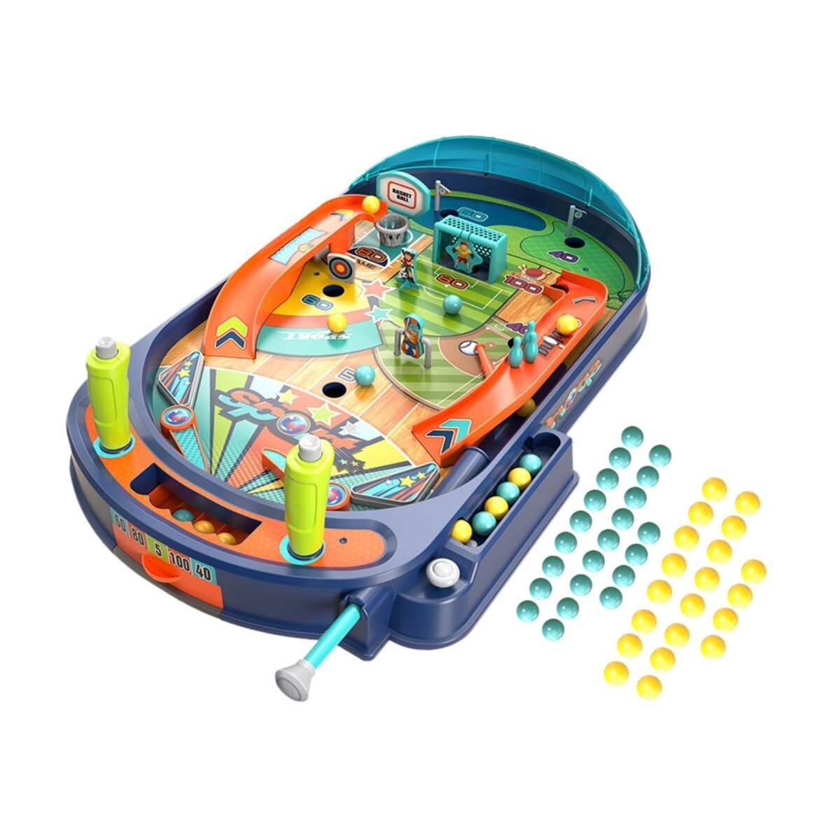 Mini Pinball Tabletop Game Set – 30 Piece Classic Arcade Style - Image 1