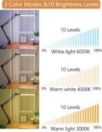 Swing Arm LED Desk Lamp With Hook - Image 5