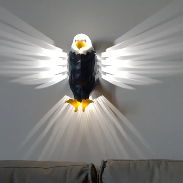 Chamese Bald Eagle Wall Light – Remote Controlled Magnetic Night Lamp