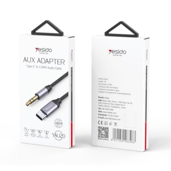 Yesido YAU20 Type-C to 3.5mm Audio Adapter Cable