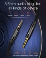 ⁦YESIDO YAU16 3.5mm Male-to-Male Tangle-Free AUX Audio Cable⁩ - الصورة ⁦3⁩