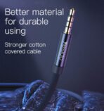 ⁦YESIDO YAU16 3.5mm Male-to-Male Tangle-Free AUX Audio Cable⁩ - الصورة ⁦4⁩