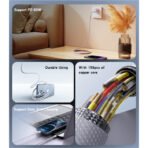 ⁦Yesido Type-C to Type-C 60W Fast Charging Data Cable⁩ - الصورة ⁦4⁩