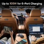 Baseus PrimeTrip VW1 Car Charger with 60W Retractable Cable, 105W Total Output - Image 3