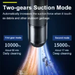 Baseus A0 Pro Cordless Car Vacuum Cleaner 4000Pa with HEPA Filter - Image 3