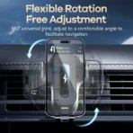⁦Remax RM-C31 Electric Car Mount -15W Wireless Charging⁩ - الصورة ⁦2⁩