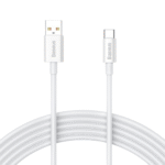 Baseus Superior Series Supervooc Fast Charging Data Cable USB To Type-C 65W white