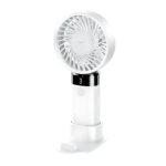 Remax Folding Handheld Fan With Digital Display (White) F35