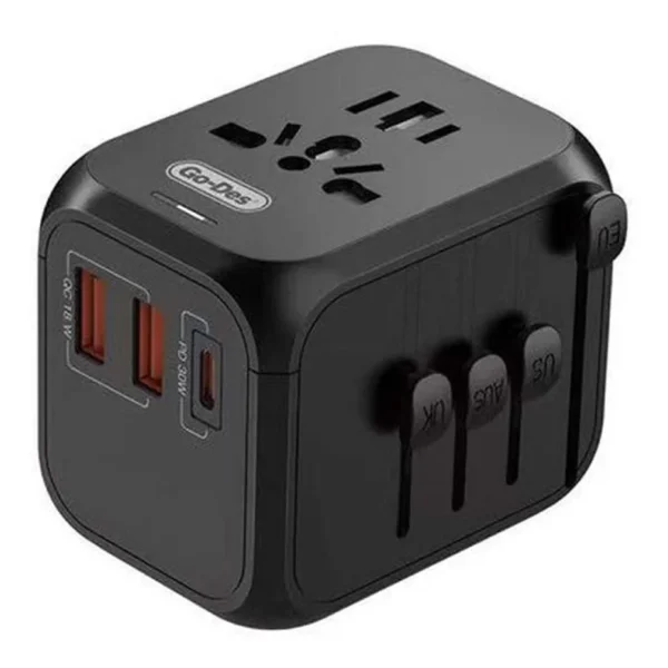 GO-DES Travel Adapter 4-IN-1 Plug