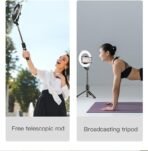 Yesido SF12 Wireless Ring Light With Tripod Selfie Stick (42CM) - Image 7