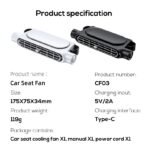 Car Seat Cooling Fan KLX05 - Image 2