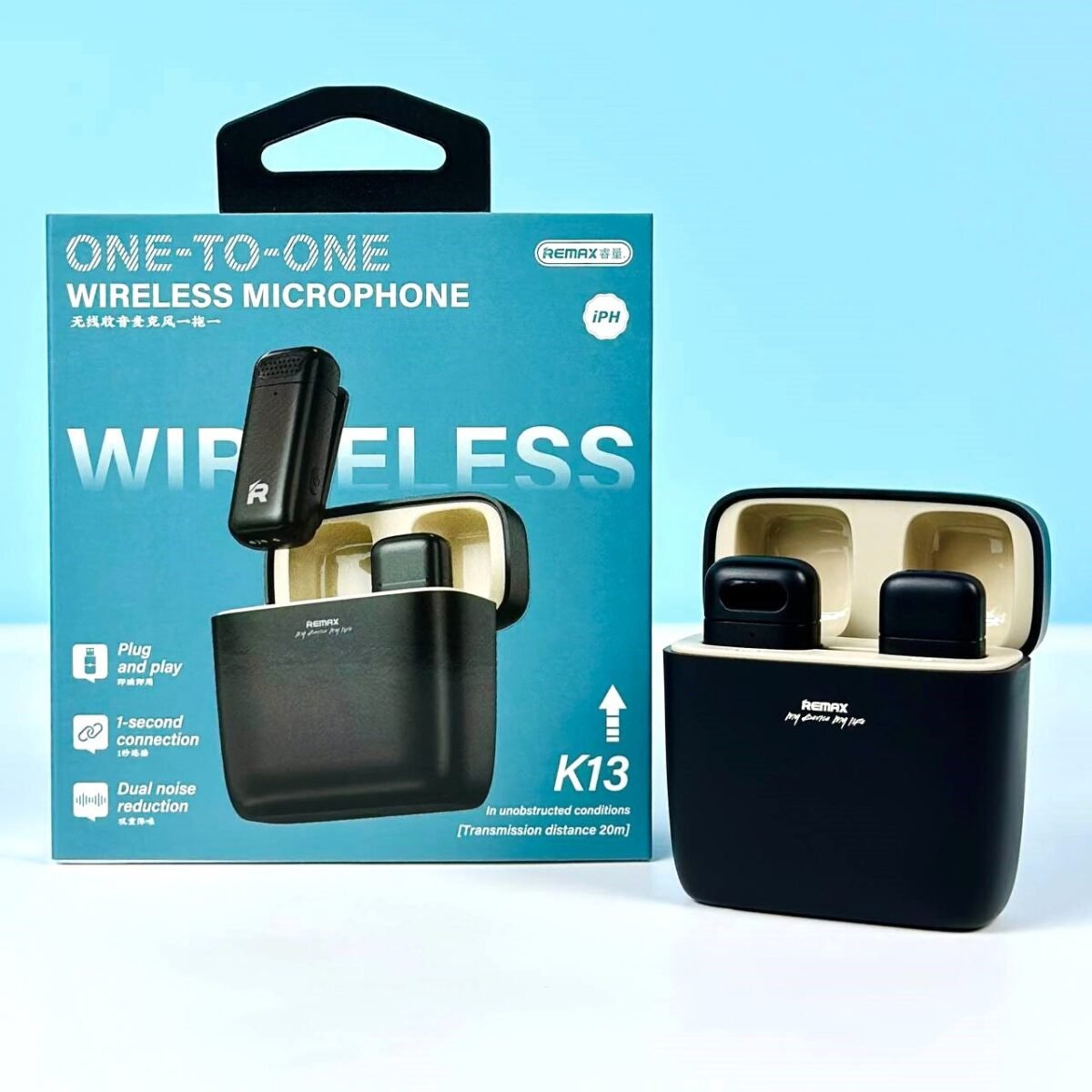 Remax One-To-One Wireless Microphone Type-C Plug With 1 Drag K13 - Image 2