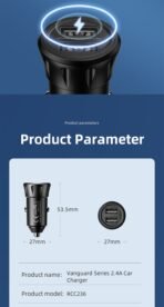 Remax Car Charging Compact Portability RCC236 - Image 3