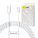 Baseus Superior Series Supervooc Fast Charging Data Cable USB To Type-C 65W white - Image 2