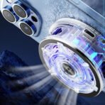 ⁦Remax SL-13 Magnetic Mobile Cooling Fan & RGB Lighting – USB-C Powered⁩ - الصورة ⁦3⁩