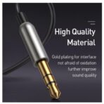 ⁦Remax C25 Lightning to 3.5mm AUX Audio Cable – Braided 1.2m (Black)⁩ - الصورة ⁦2⁩