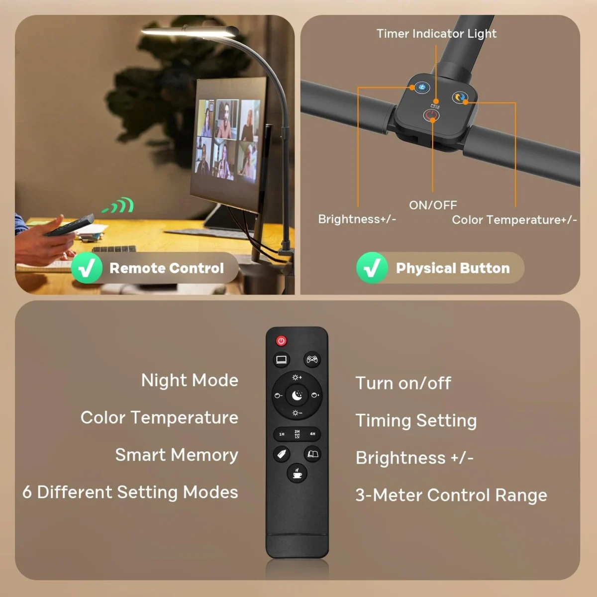 ⁦Double Head Foldable Desk Lamp⁩ - الصورة ⁦5⁩