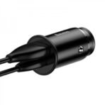 Baseus Intelligent Car Charger 30W Dual Port USB + Type-C Aluminum Alloy - Image 2